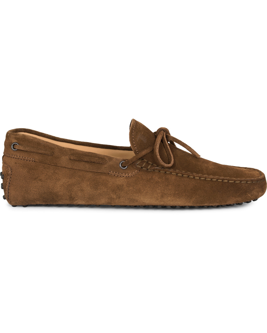 Homme | Tod's Laccetto Gommino Carshoe Light Brown Suede | Tod's | Laccetto Gommino Carshoe Light Brown Suede