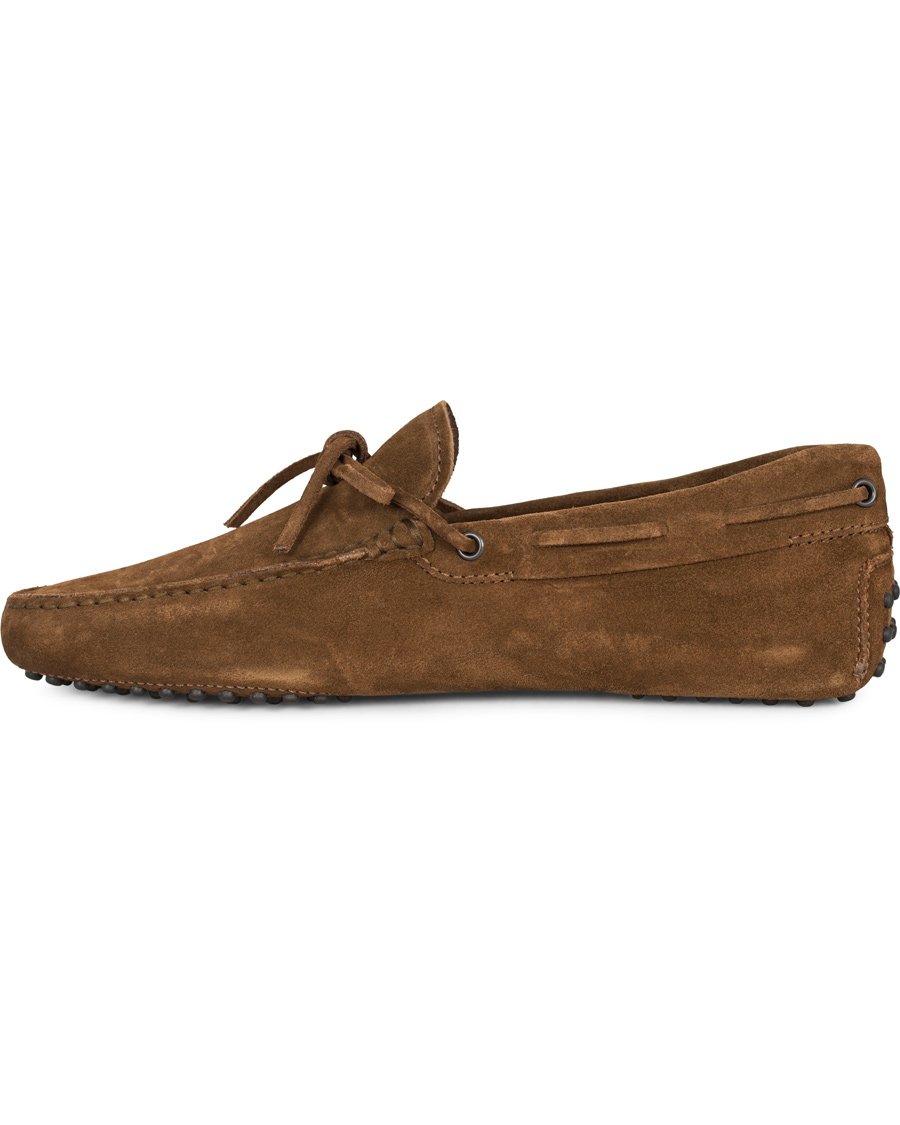 Homme | Tod's Laccetto Gommino Carshoe Light Brown Suede | Tod's | Laccetto Gommino Carshoe Light Brown Suede