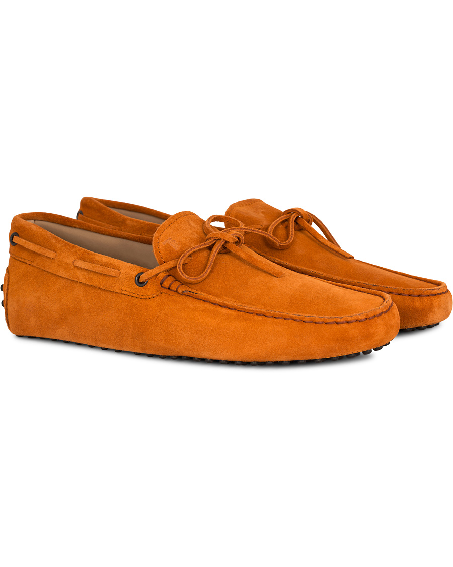 Homme | Tod's Laccetto Gommino Carshoe Orange Suede | Tod's | Laccetto Gommino Carshoe Orange Suede
