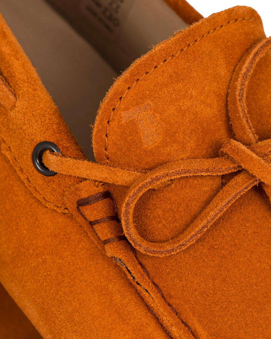 Homme | Tod's Laccetto Gommino Carshoe Orange Suede | Tod's | Laccetto Gommino Carshoe Orange Suede