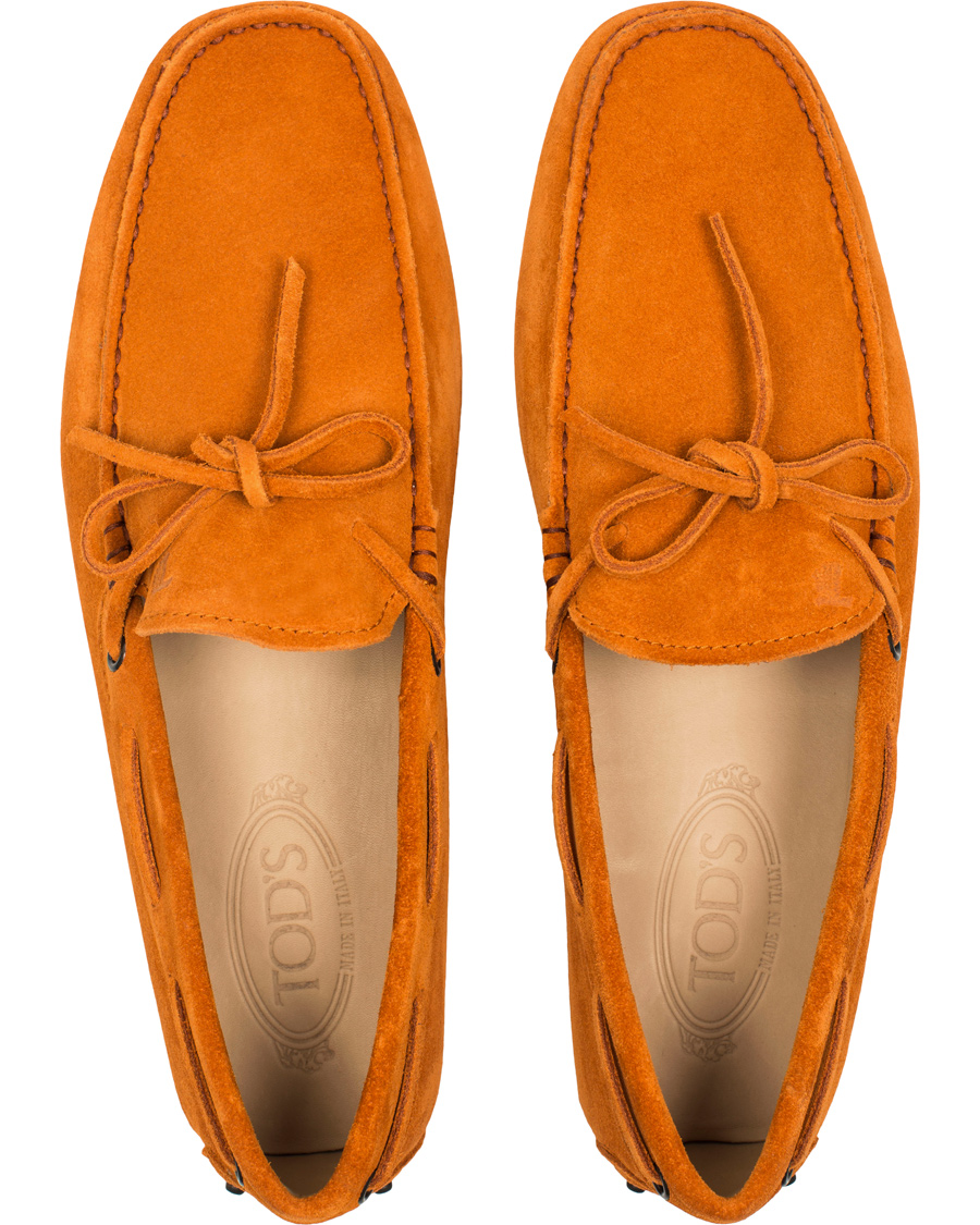 Homme | Tod's Laccetto Gommino Carshoe Orange Suede | Tod's | Laccetto Gommino Carshoe Orange Suede