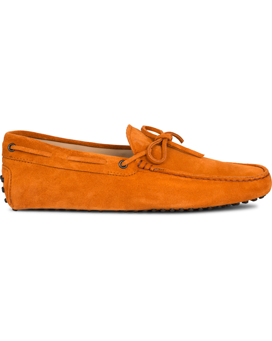 Homme | Tod's Laccetto Gommino Carshoe Orange Suede | Tod's | Laccetto Gommino Carshoe Orange Suede