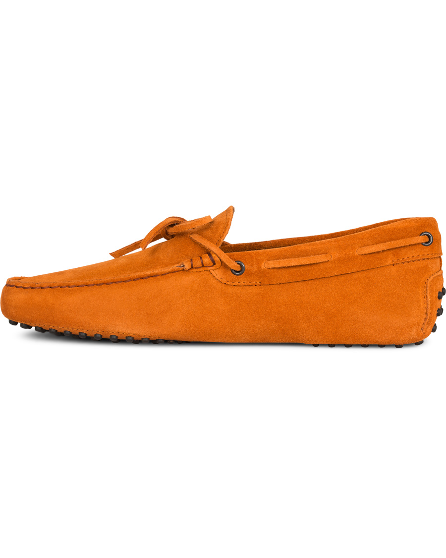Homme | Tod's Laccetto Gommino Carshoe Orange Suede | Tod's | Laccetto Gommino Carshoe Orange Suede