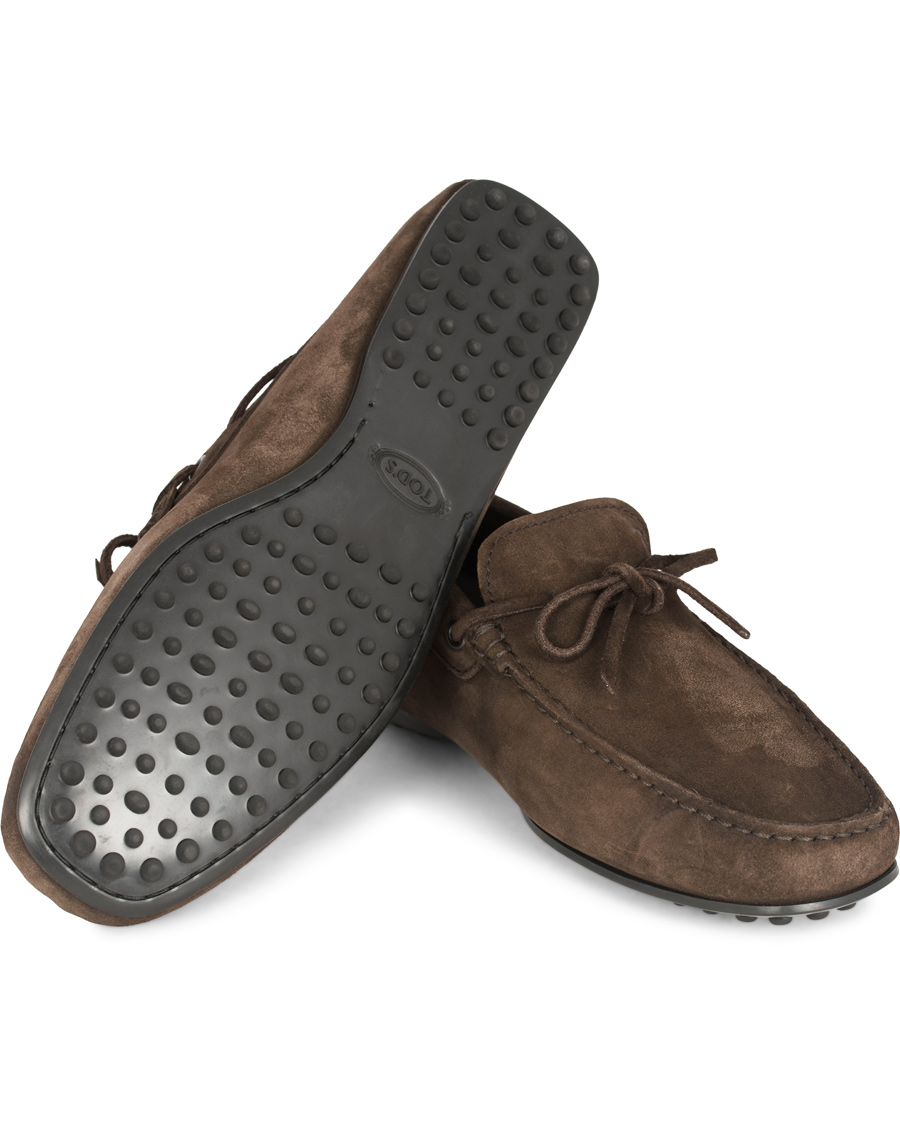 Homme | Tod's Laccetto City Carshoe Dark Brown Suede | Tod's | Laccetto City Carshoe Dark Brown Suede