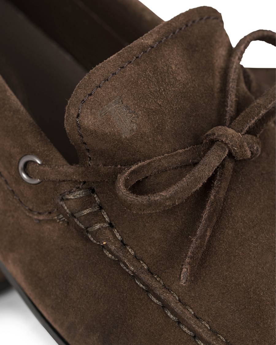 Homme | Tod's Laccetto City Carshoe Dark Brown Suede | Tod's | Laccetto City Carshoe Dark Brown Suede