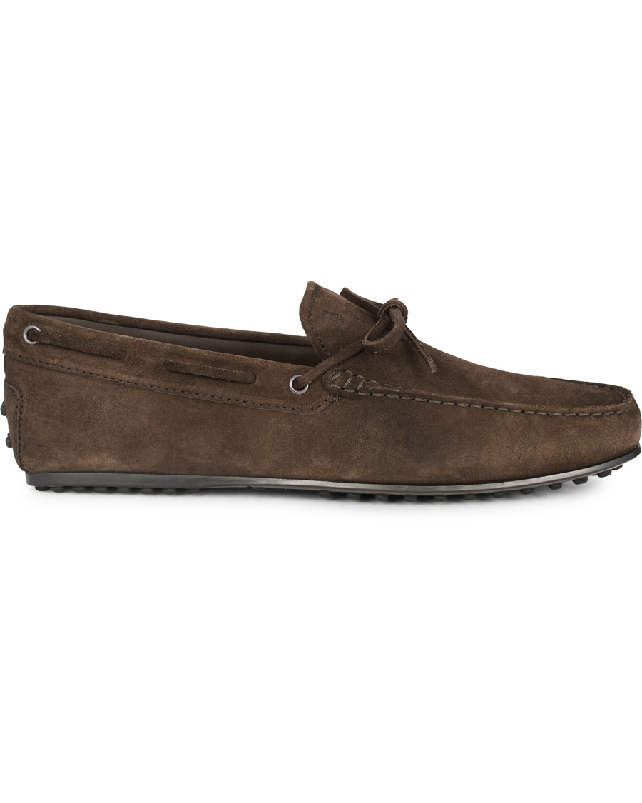 Homme | Tod's Laccetto City Carshoe Dark Brown Suede | Tod's | Laccetto City Carshoe Dark Brown Suede