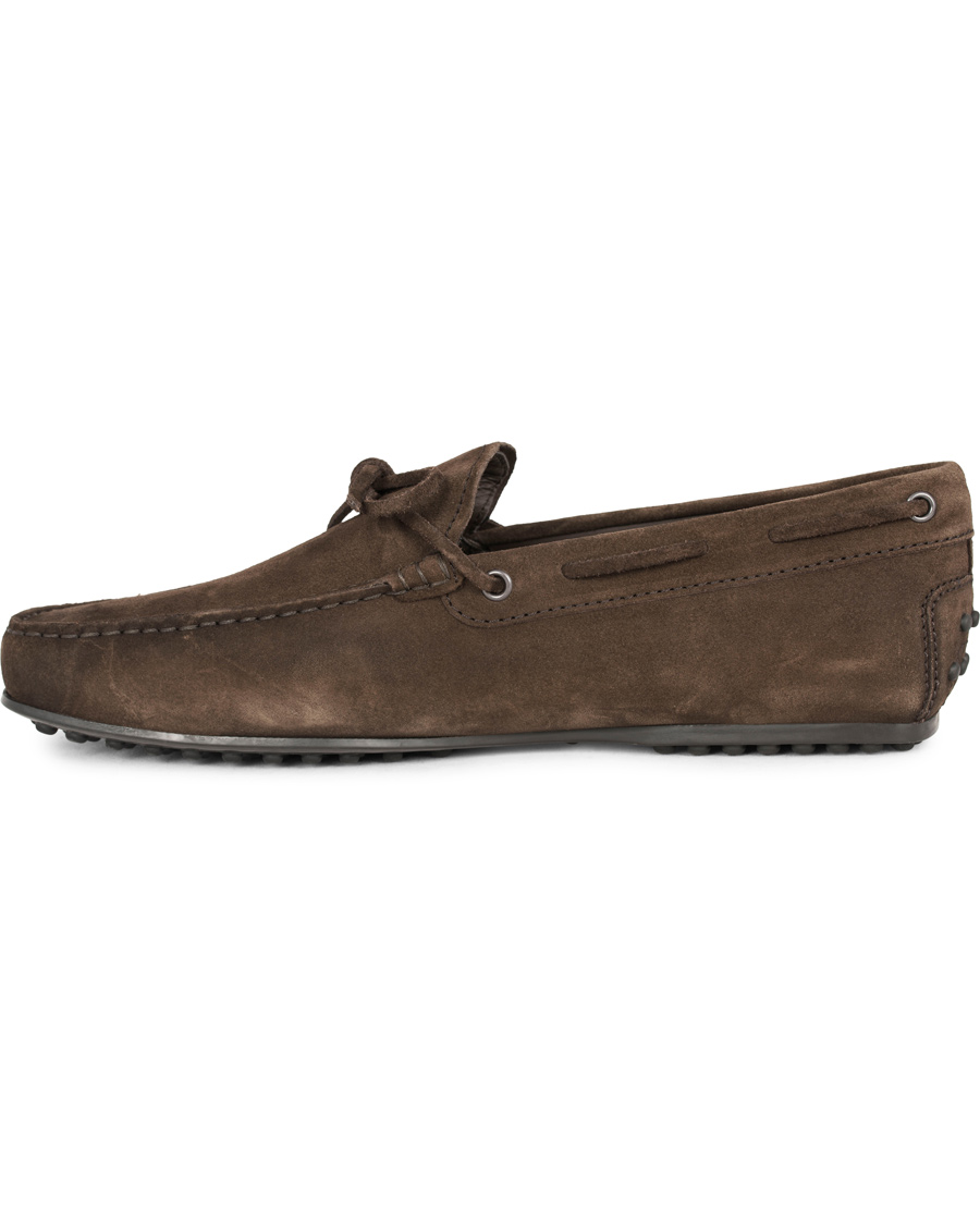 Homme | Tod's Laccetto City Carshoe Dark Brown Suede | Tod's | Laccetto City Carshoe Dark Brown Suede