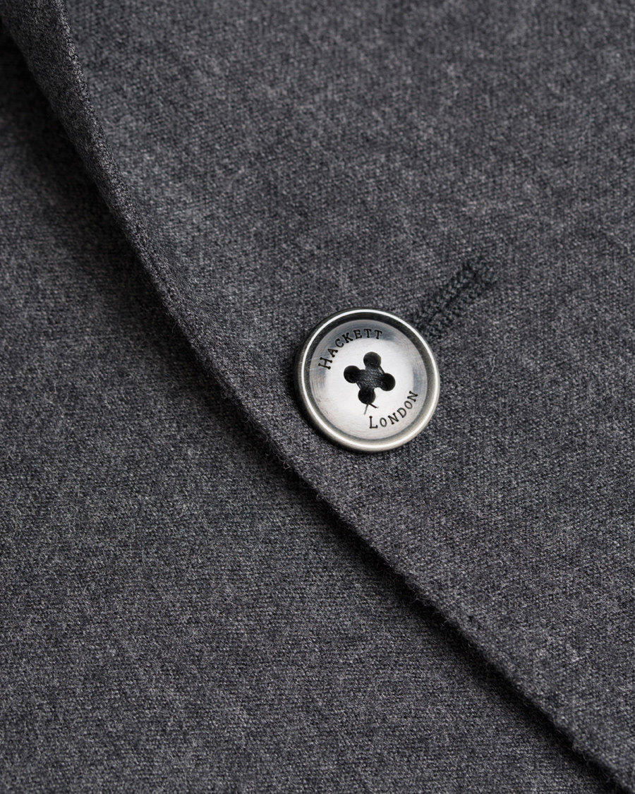 Homme | Blazers | Hackett | Plain Flannel Jacket Grey