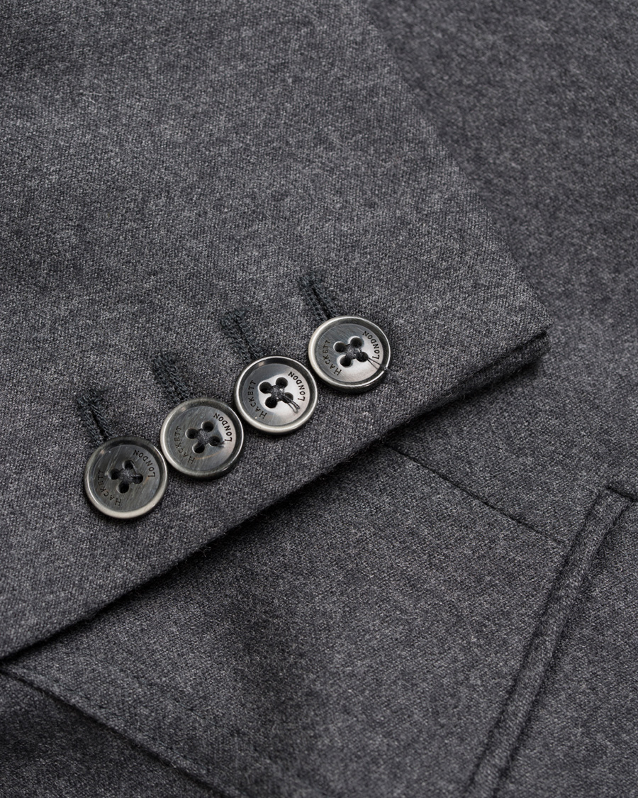 Homme | Blazers | Hackett | Plain Flannel Jacket Grey