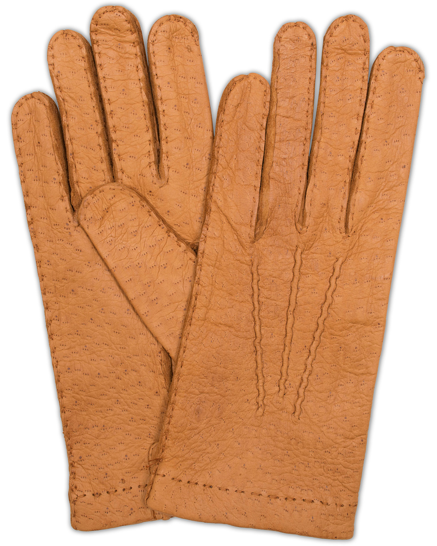 Heren | Hestra Peccary Handsewn Unlined Glove Cognac | Hestra | Peccary Handsewn Unlined Glove Cognac