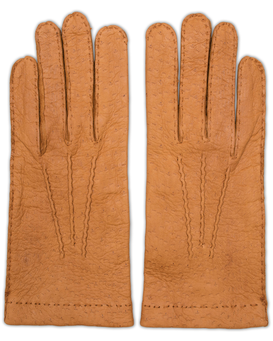 Heren | Hestra Peccary Handsewn Unlined Glove Cognac | Hestra | Peccary Handsewn Unlined Glove Cognac