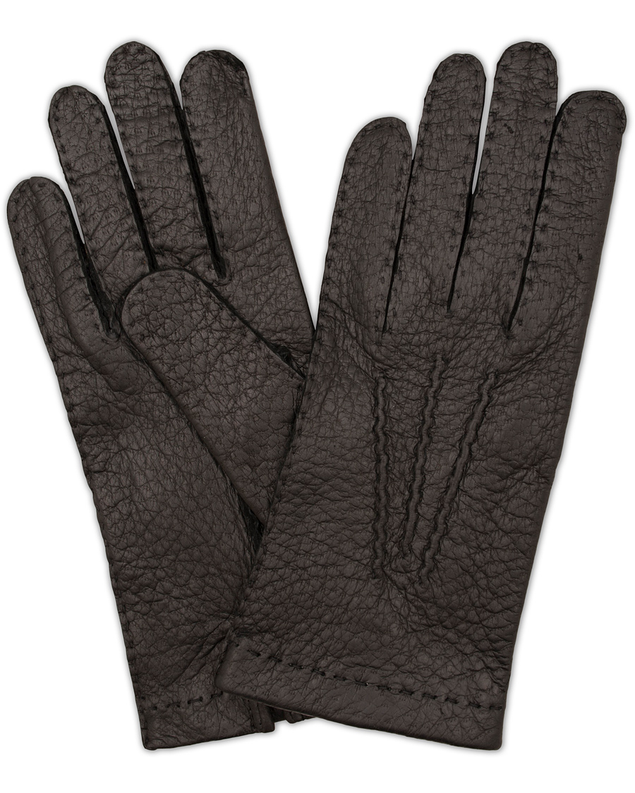 Homme | Hestra Peccary Handsewn Unlined Glove Black | Hestra | Peccary Handsewn Unlined Glove Black