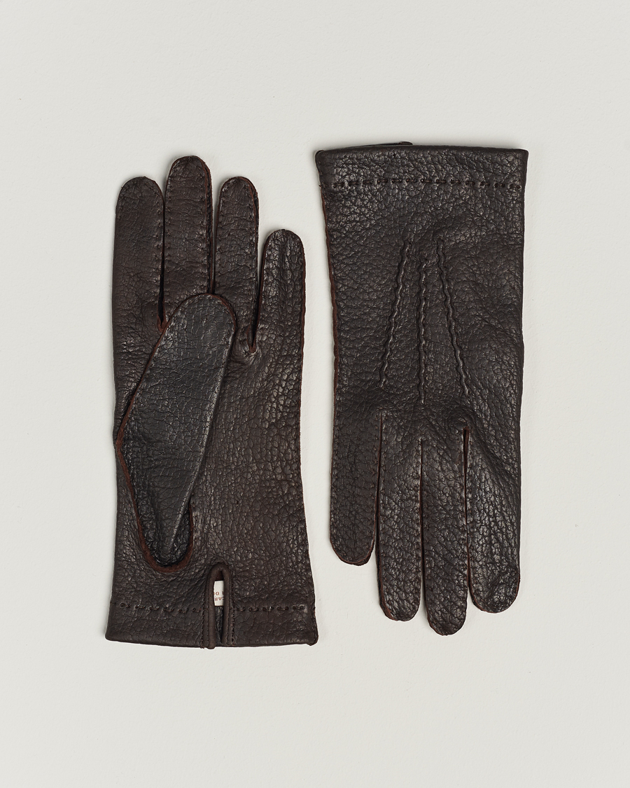 Heren | Hestra Peccary Handsewn Unlined Glove Espresso | Hestra | Peccary Handsewn Unlined Glove Espresso