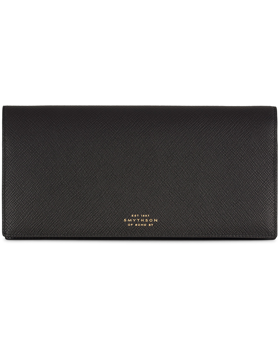 Homme | Smythson Panama Slim Travel Wallet Black Leather | Smythson | Panama Slim Travel Wallet Black Leather