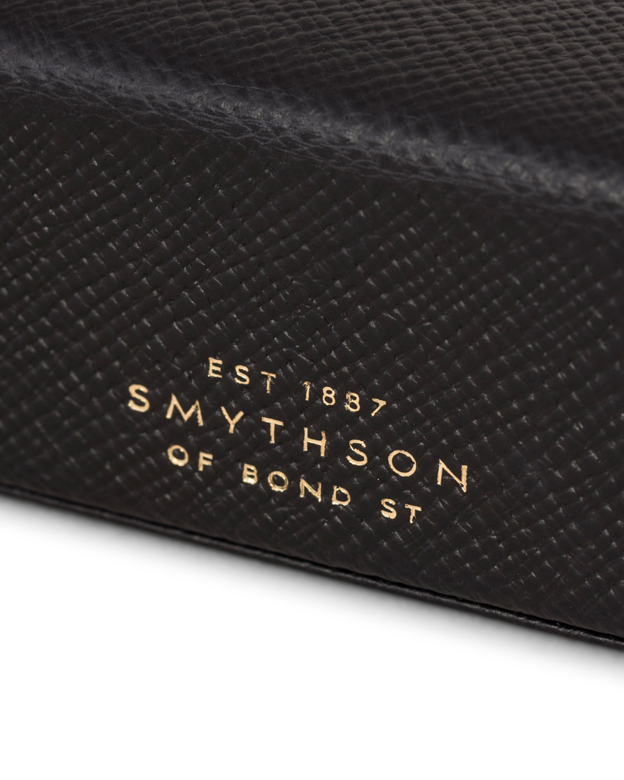 Homme | Smythson Panama Mini Cufflink Box Black Printed Calf | Smythson | Panama Mini Cufflink Box Black Printed Calf