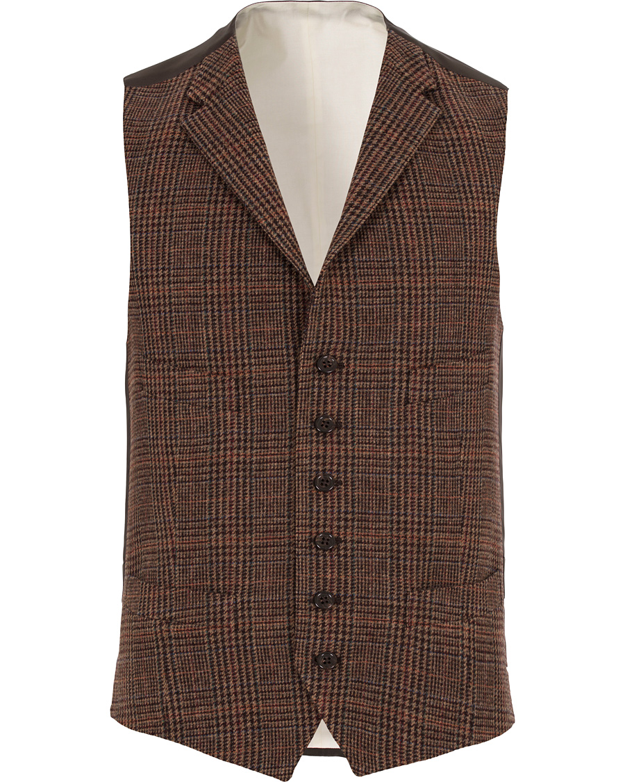 Heren | Blazers | Polo Ralph Lauren | Clothing Glen Check Waistcoat Rust Brown