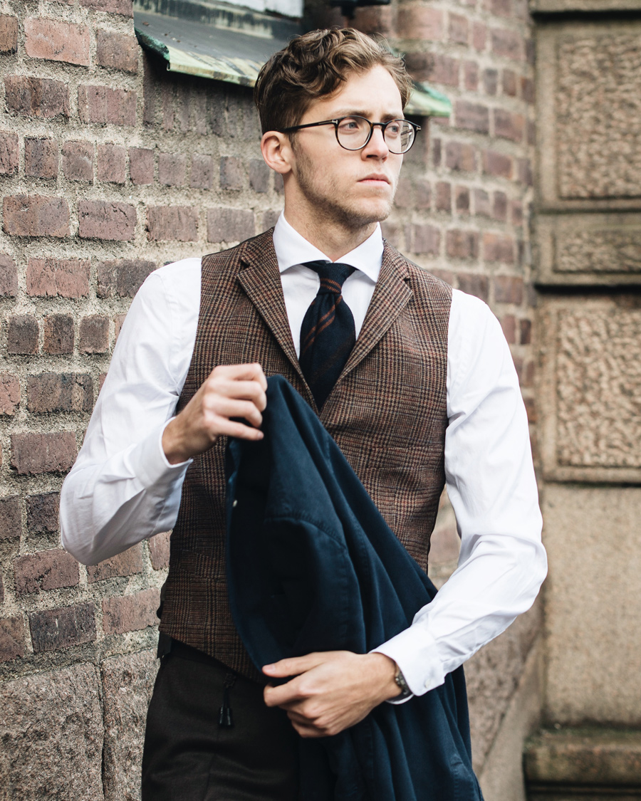 Heren | Blazers | Polo Ralph Lauren | Clothing Glen Check Waistcoat Rust Brown