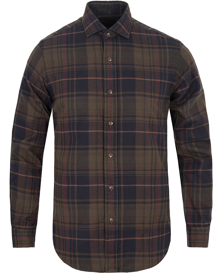 Homme | Chemises | Polo Ralph Lauren | Estate Twill Check Shirt Olive/Violet Multi