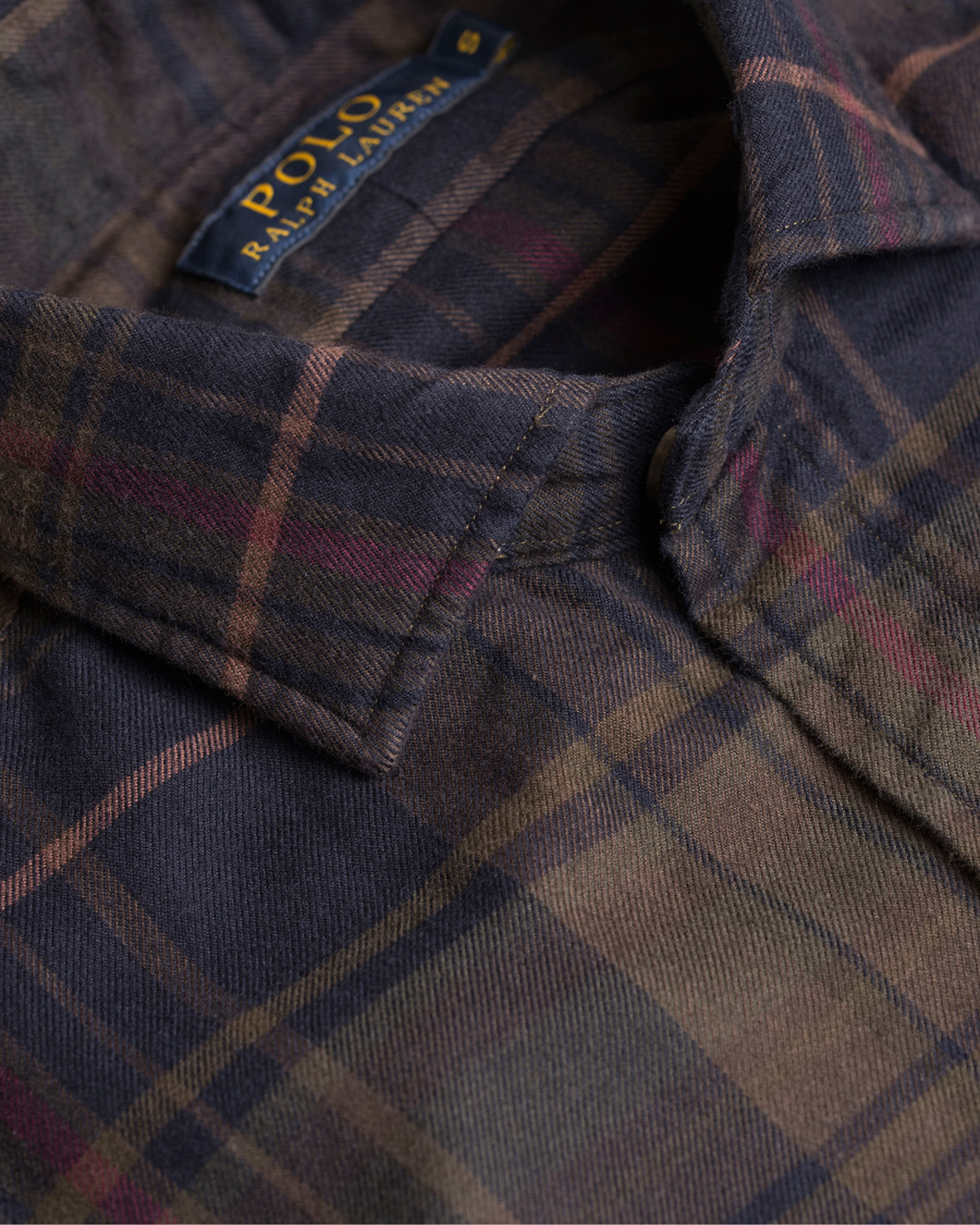 Homme | Chemises | Polo Ralph Lauren | Estate Twill Check Shirt Olive/Violet Multi