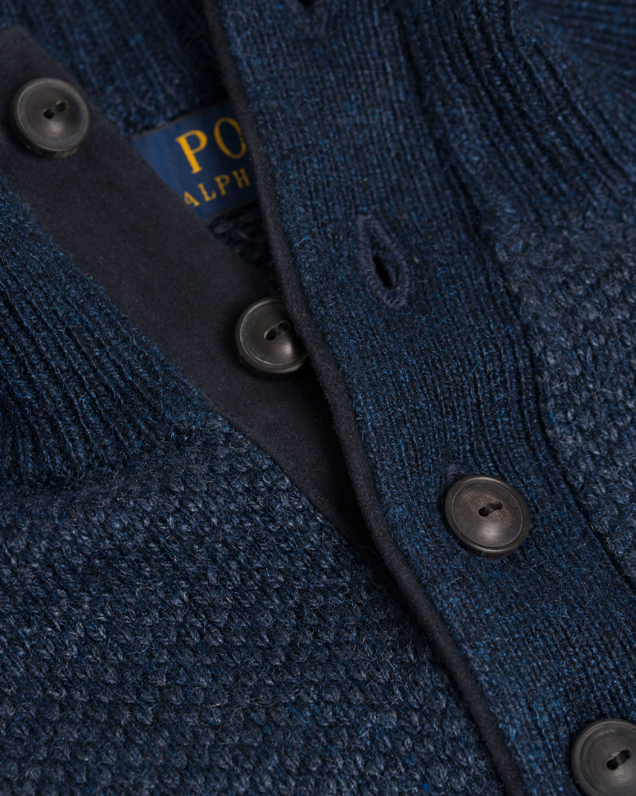 Homme | Pulls Et Tricots | Polo Ralph Lauren | Half Button Birdseye Sweater Navy