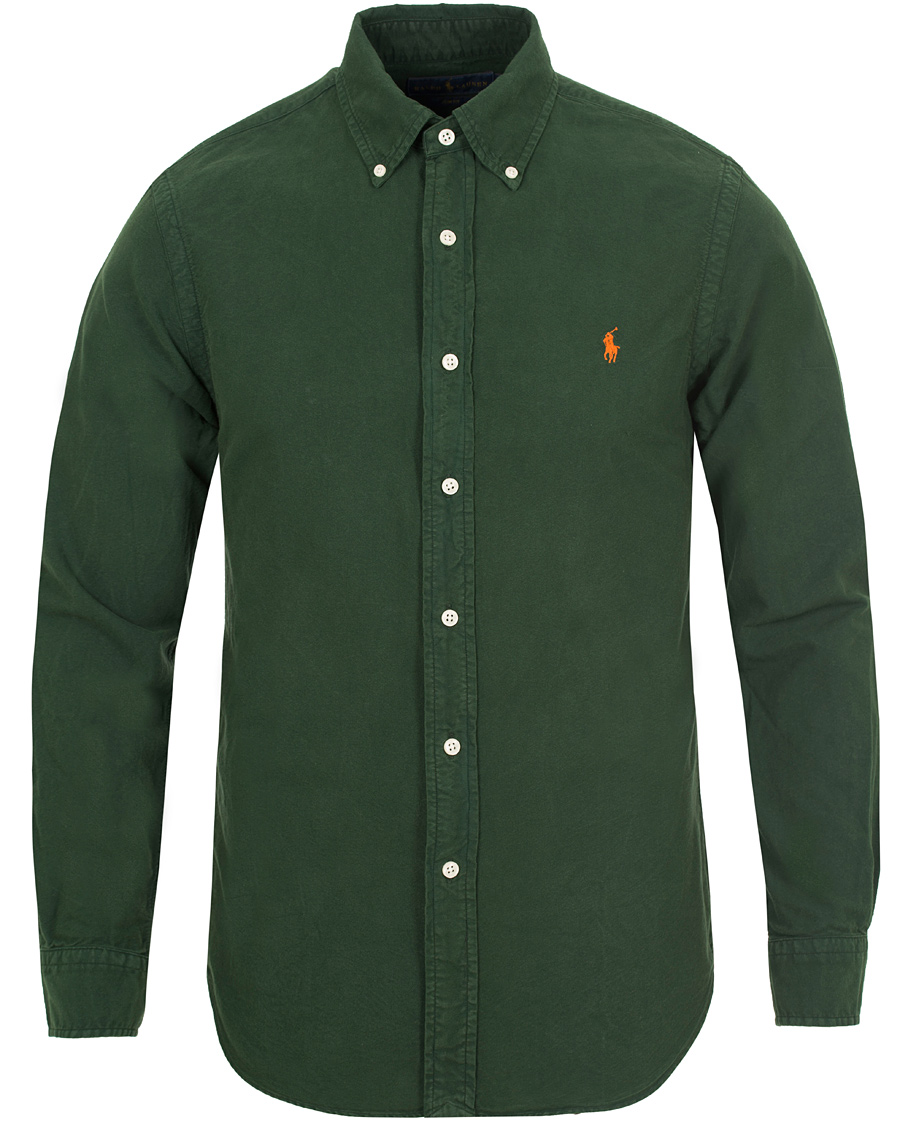 Heren | Overhemden | Polo Ralph Lauren | Slim Fit Garment Dyed Oxford Shirt Bentley Green