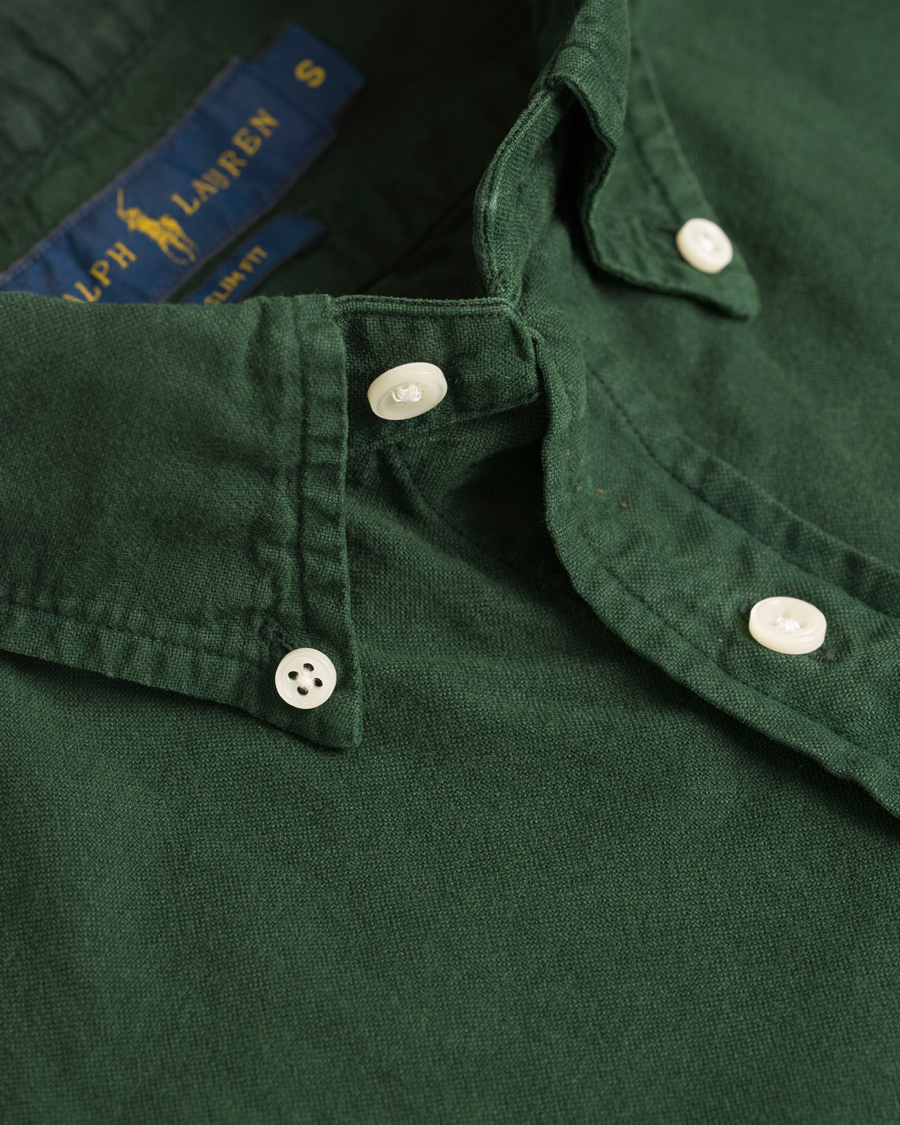 Heren | Overhemden | Polo Ralph Lauren | Slim Fit Garment Dyed Oxford Shirt Bentley Green