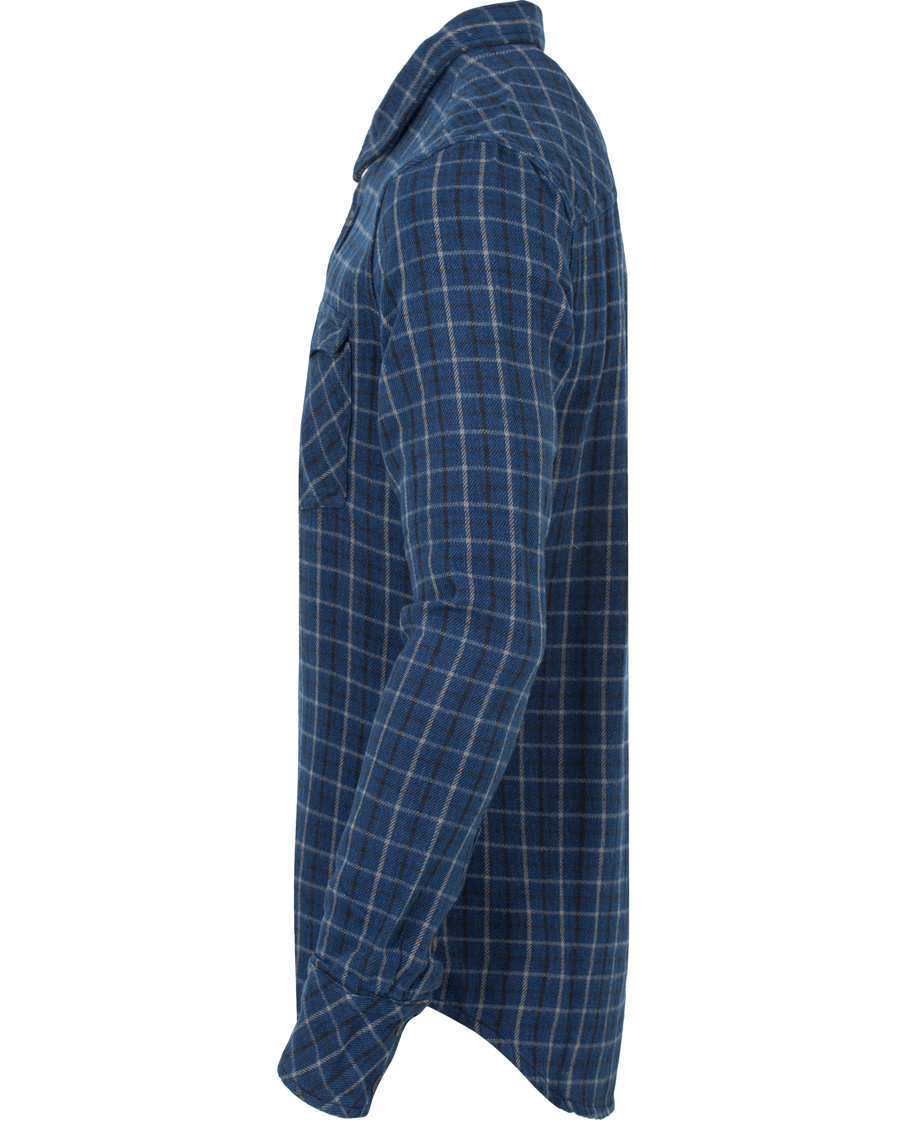 Heren | Overhemden | Nudie Jeans | Gunnar Rope Twill Check Shirt Indigo
