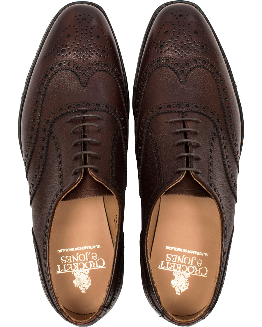 Heren | Crockett & Jones MTO Finsbury Brogue City Sole Brown Grain Calf | Crockett & Jones | MTO Finsbury Brogue City Sole Brown Grain Calf