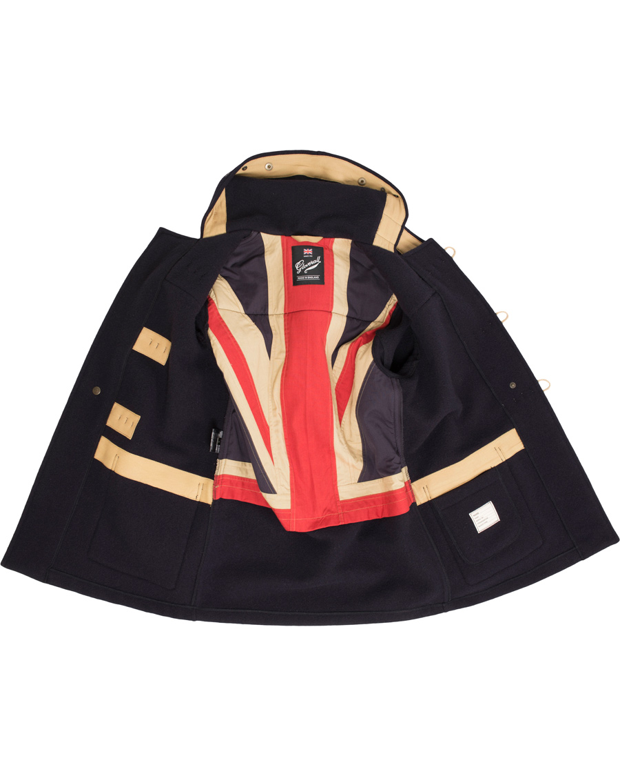 Heren | Jassen | Gloverall | Flag Monty Mid Length Duffle Navy