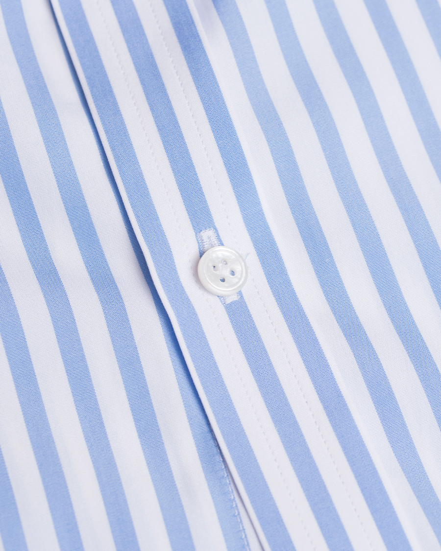 Homme | Chemises | Turnbull & Asser | Slim Fit Bengal Stripe Shirt Light Blue