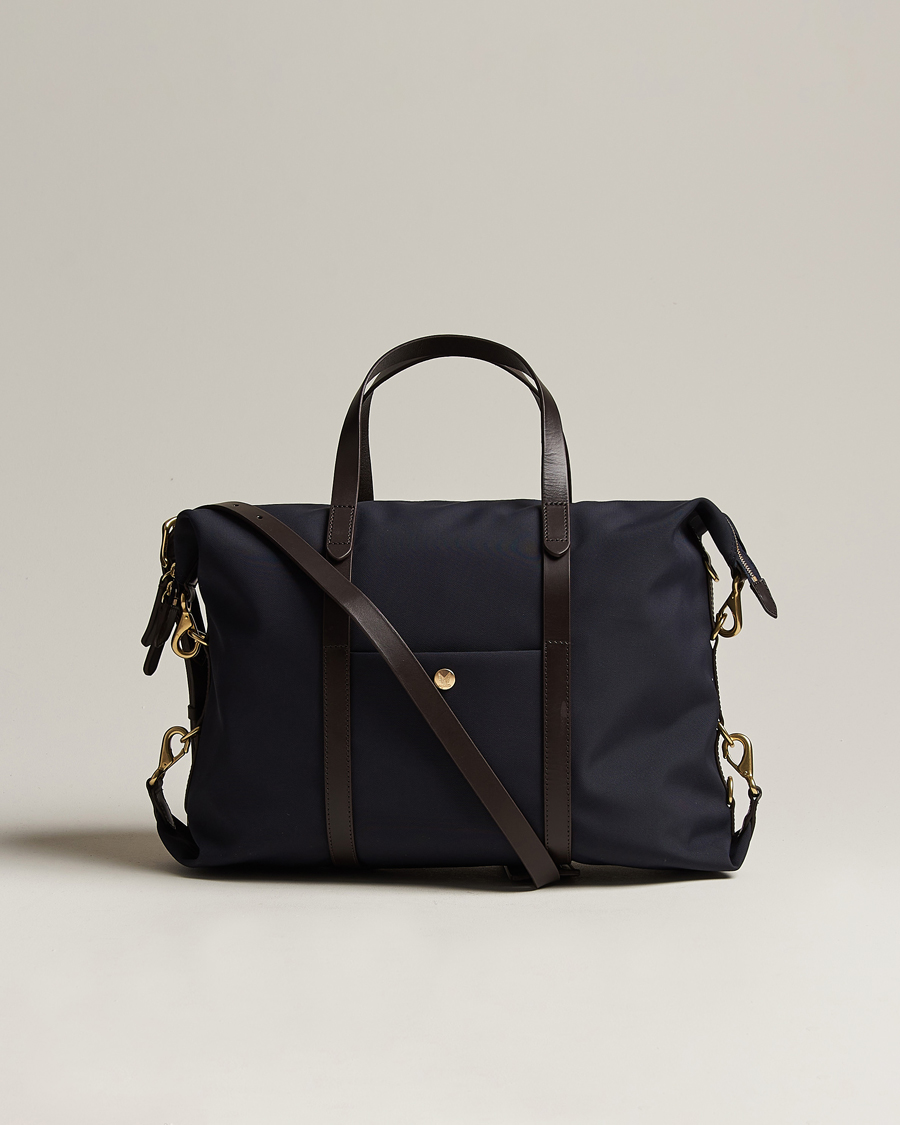 Homme | Sacs | Mismo | M/S Utility Nylon Duffle Bag Navy/Dark Brown