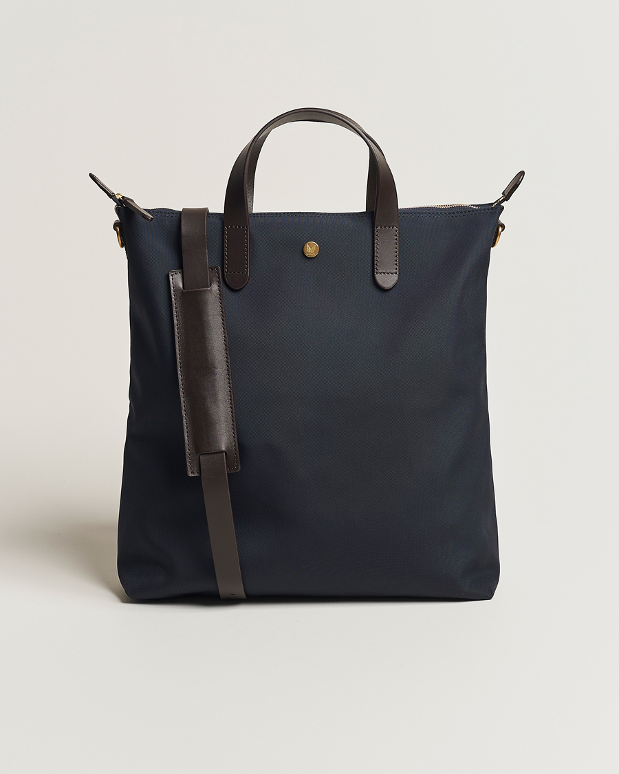 Homme | Mismo M/S Canvas Shopper Navy/Dark Brown | Mismo | M/S Canvas Shopper Navy/Dark Brown