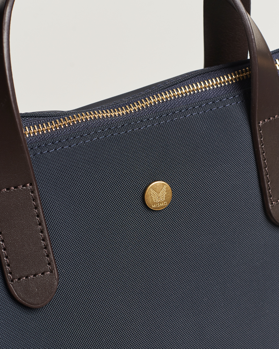 Homme | Mismo M/S Canvas Shopper Navy/Dark Brown | Mismo | M/S Canvas Shopper Navy/Dark Brown