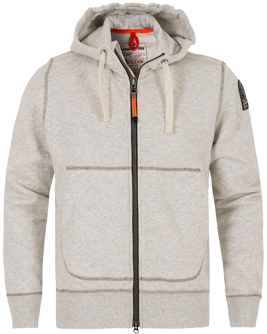 Homme | Pulls Et Tricots | Parajumpers | Charlie Active Fleece Hoodie White Melange Slub