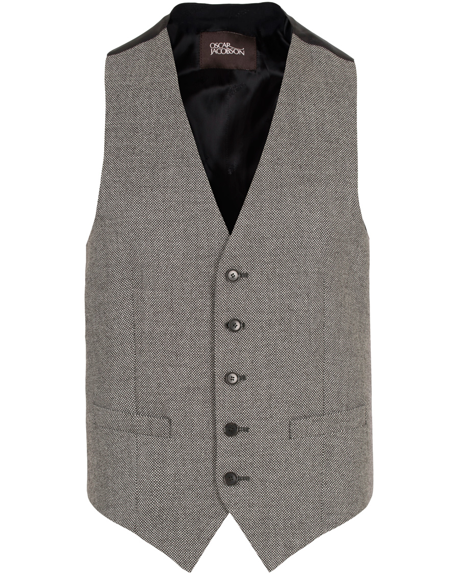 Homme | Costumes | Oscar Jacobson | Egel 3 Piece Split Suit Grey/White