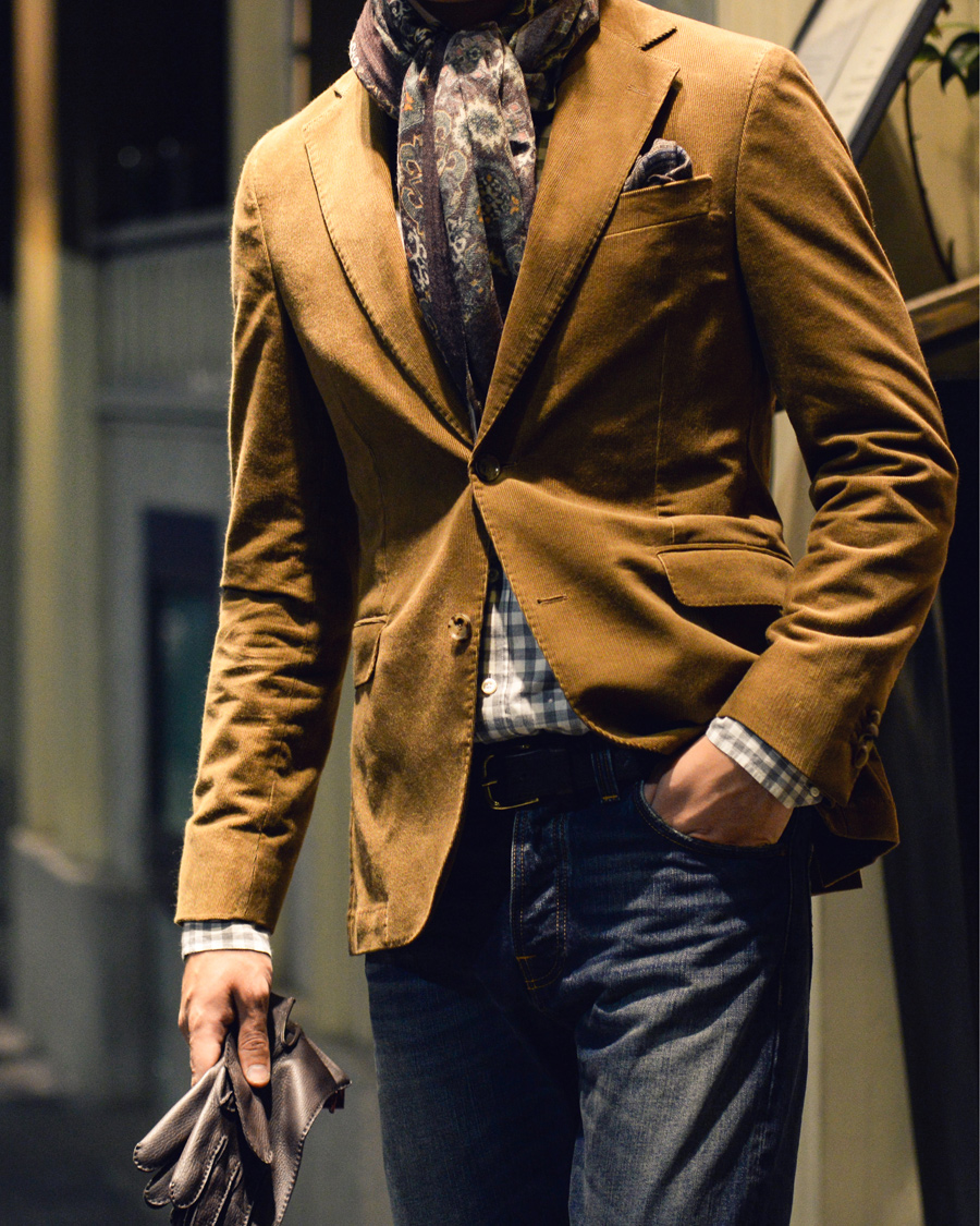 Homme | Blazers | Oscar Jacobson | Egel Corduroy Blazer Light Brown