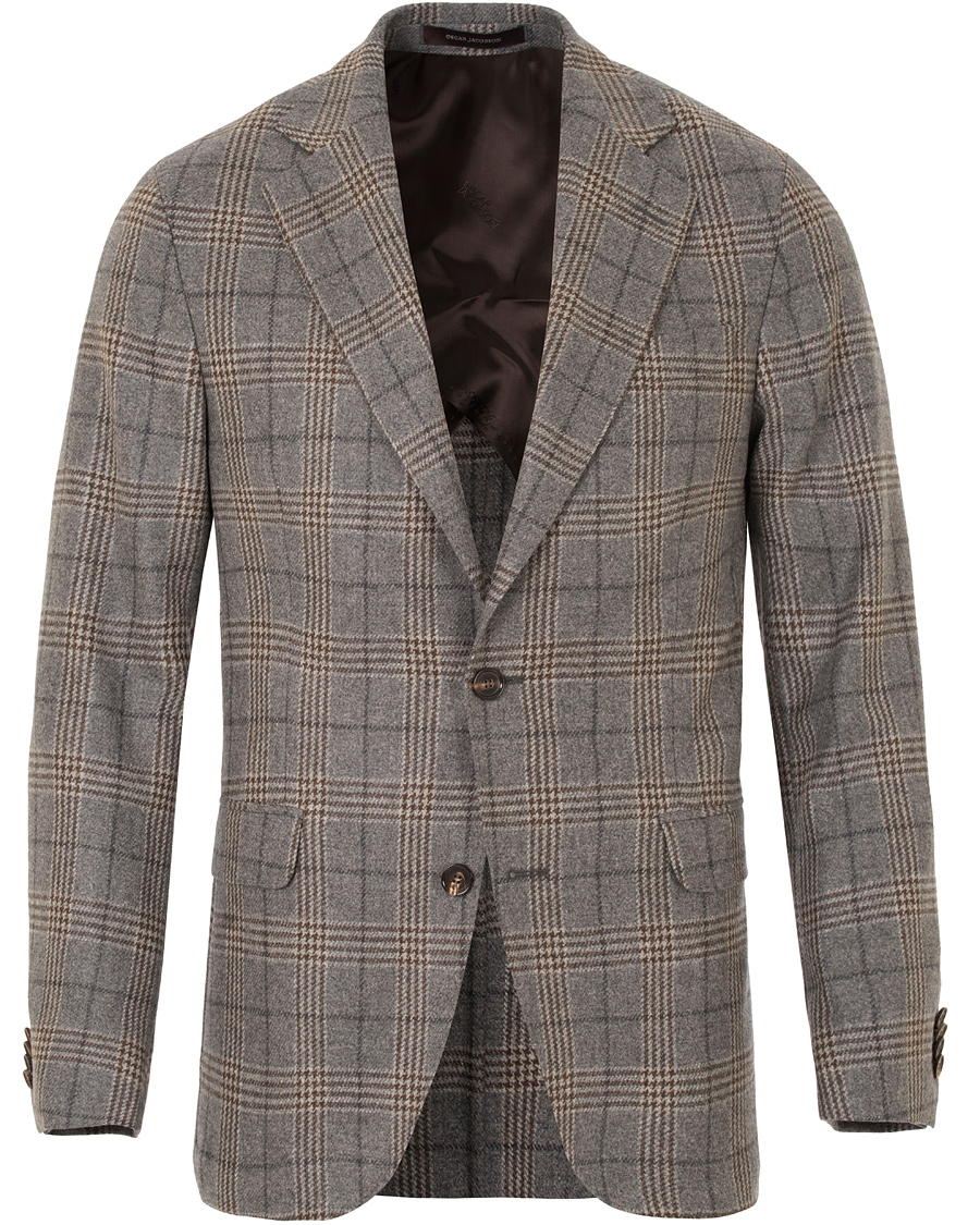 Homme | Blazers | Oscar Jacobson | Egel Check Blazer Grey