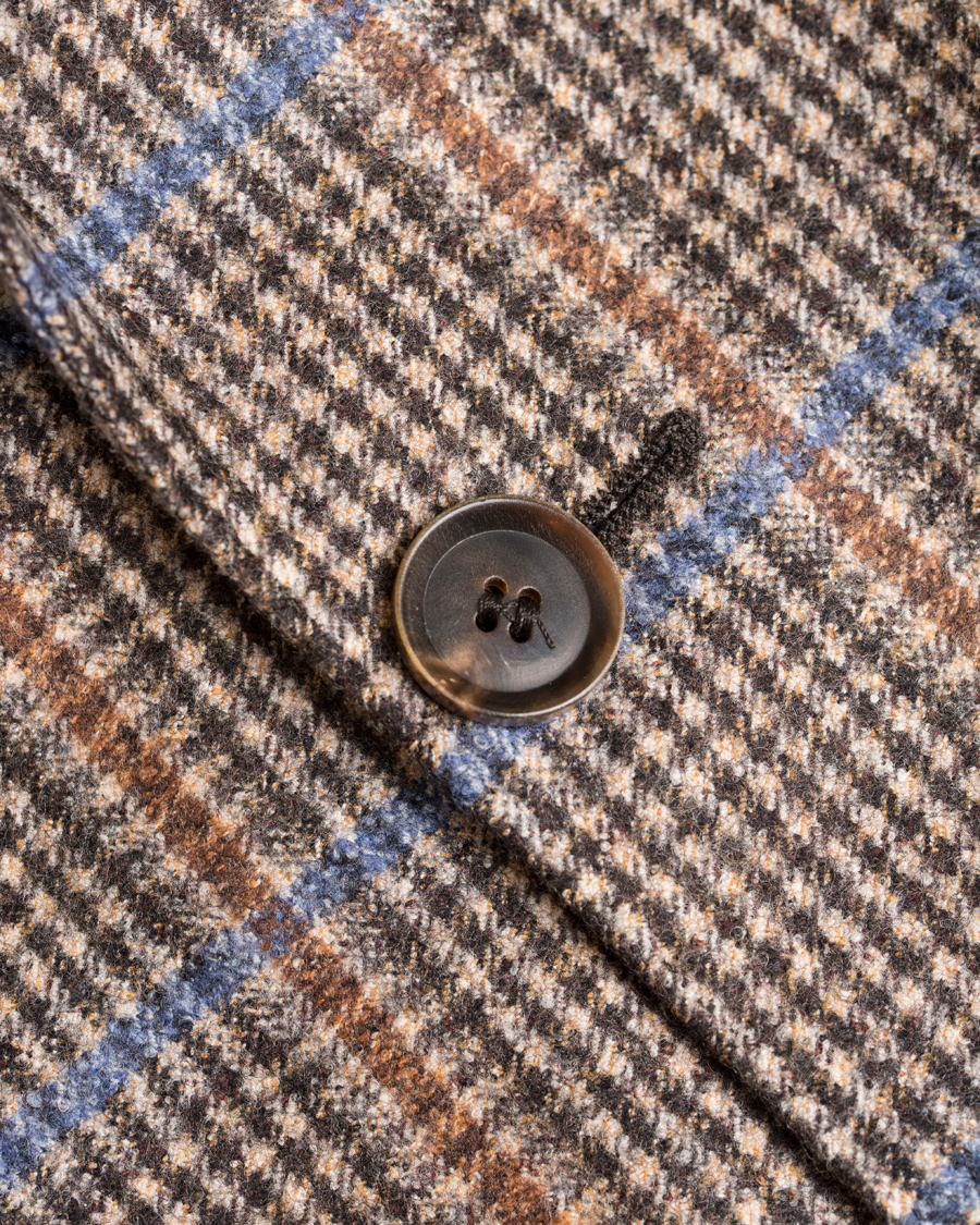 Heren | Blazers | Oscar Jacobson | Epic Check Fratelli Tallia Di Delfino Blazer Brown
