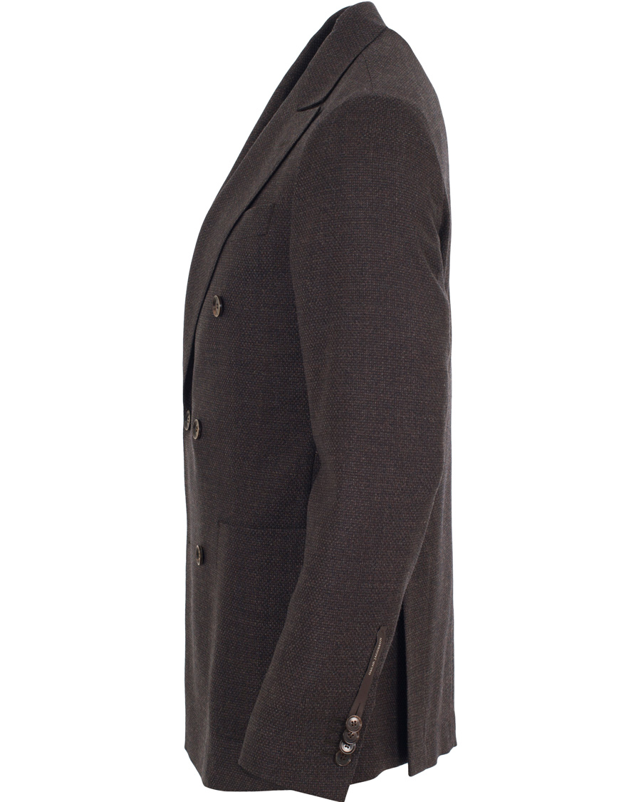 Homme | Blazers | Oscar Jacobson | Erik Double Breasted Super 120's Blazer Dark Brown