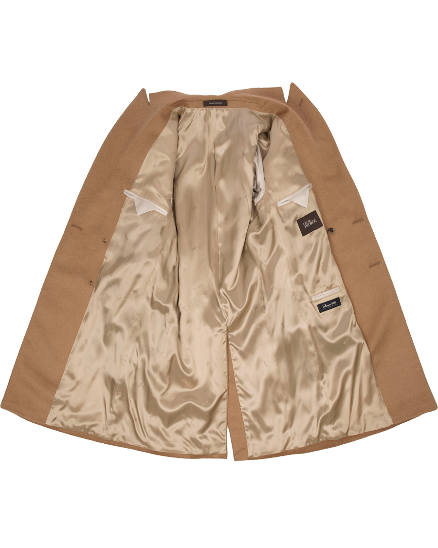 Homme | Manteaux Et Vestes | Oscar Jacobson | Saul Double Breasted Camelhair Coat Light Brown