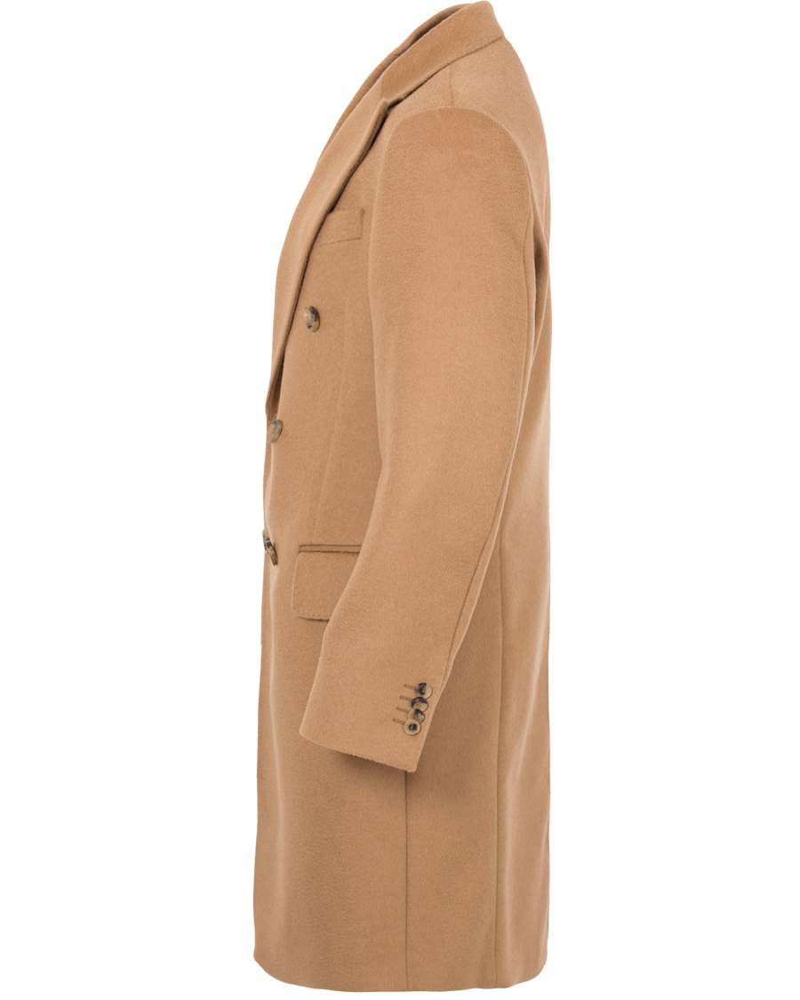 Homme | Manteaux Et Vestes | Oscar Jacobson | Saul Double Breasted Camelhair Coat Light Brown