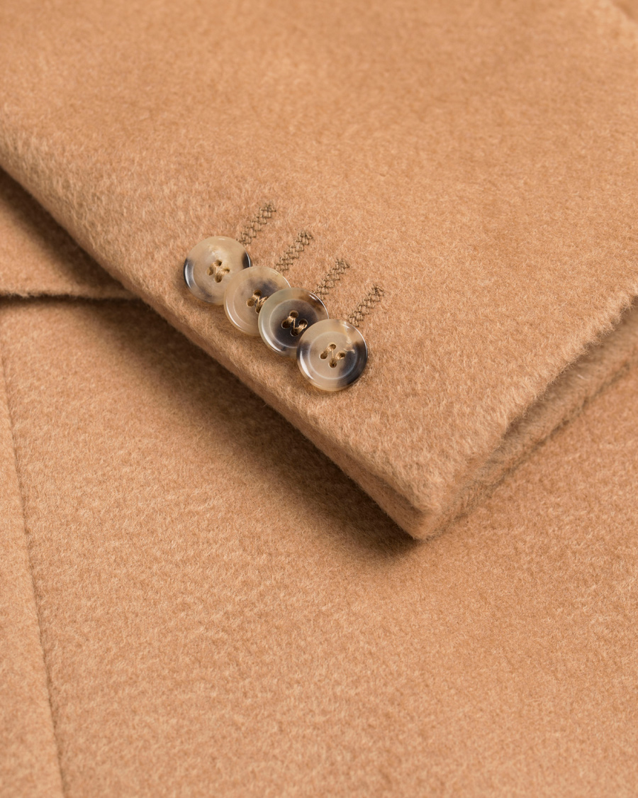 Homme | Manteaux Et Vestes | Oscar Jacobson | Saul Double Breasted Camelhair Coat Light Brown