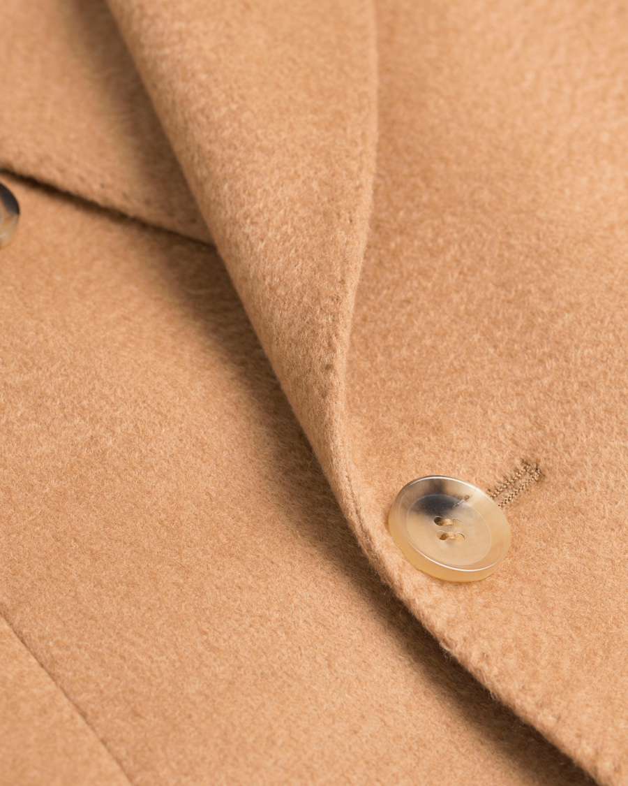 Homme | Manteaux Et Vestes | Oscar Jacobson | Saul Double Breasted Camelhair Coat Light Brown