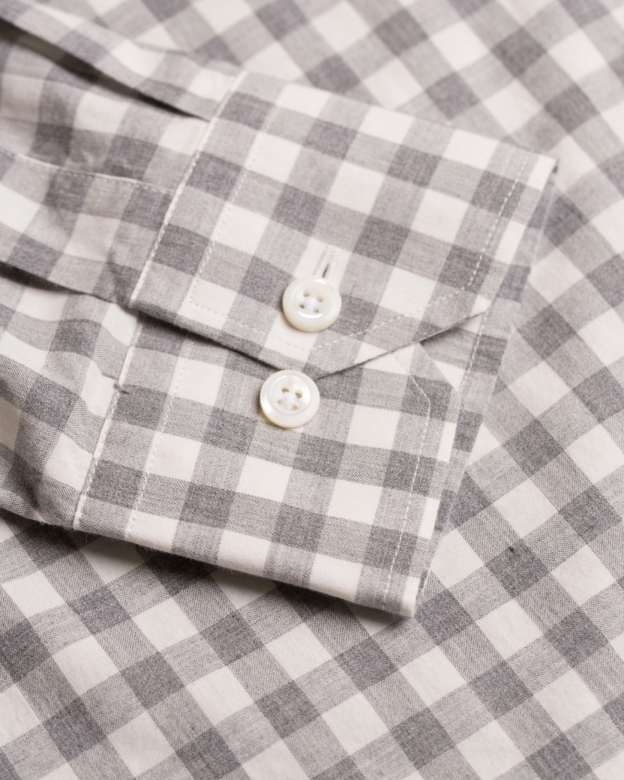 Homme | Chemises | Oscar Jacobson | Herman 2 Flannel Check Shirt Grey