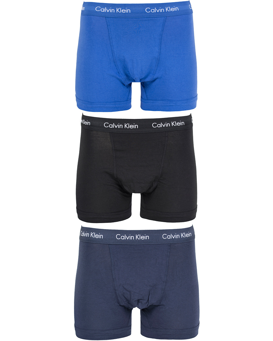 Homme | Sous-Vêtements Et Chaussettes | Calvin Klein | Cotton Stretch Long Leg Trunk 3-pack Blue/Black/Cobolt