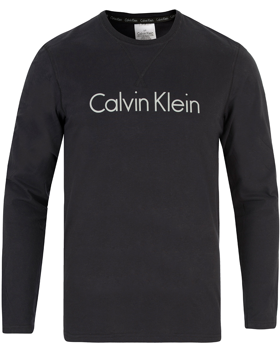 Homme | T-shirts | Calvin Klein | Long Sleeve Crew Neck Tee Black