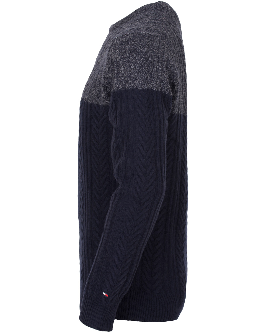Heren | Truien | Tommy Hilfiger | Elim Block Sweater Silver Fog Heather