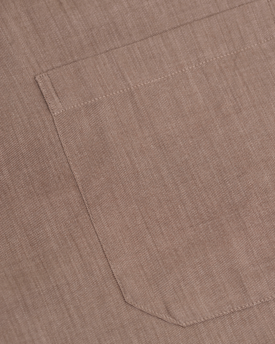 Homme | Chemises | Eton | Slim Fit Green Ribbon Flannel Shirt Light Brown