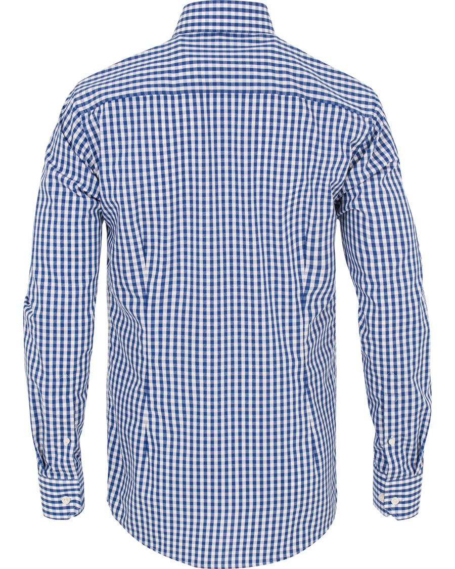 Homme | Chemises | Eton | Slim Fit Poplin Check Shirt Blue