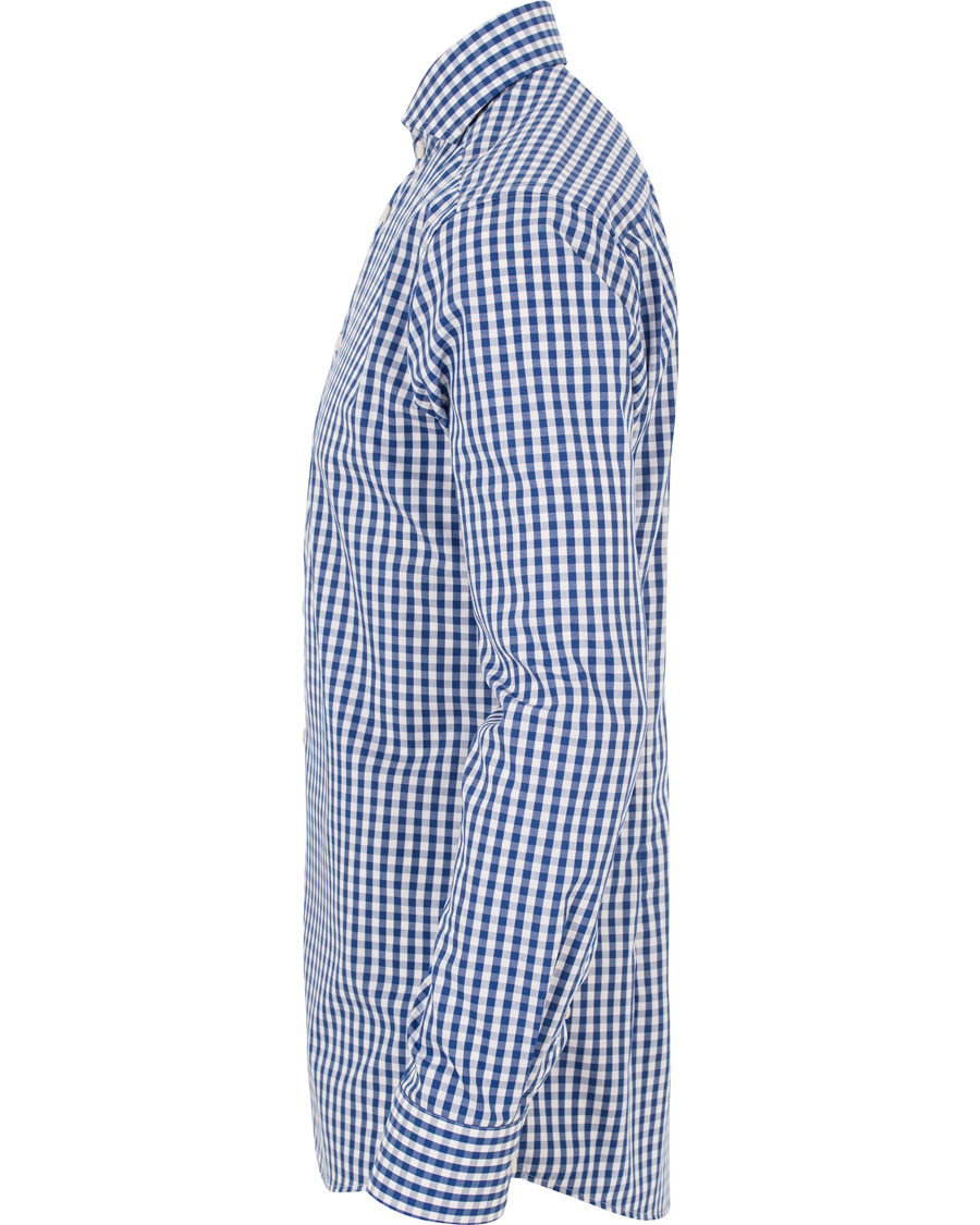 Homme | Chemises | Eton | Slim Fit Poplin Check Shirt Blue